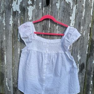 Old Navy White Textured women's Blouse